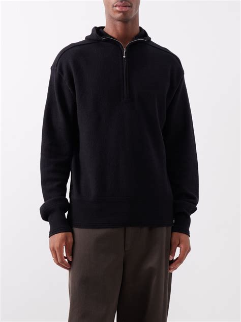 mens burberry half zip|burberry hoodie black and white.